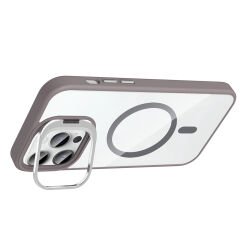 iPhone 14 Pro Max Kılıf Standlı ve Kamera Lens Hediyeli Kablosuz Şarj Özellikli Etro Kapak