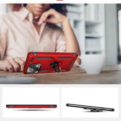 Xiaomi Mi 11 Lite Kılıf Vega Tank Sert Yüzüklü Standlı Zırh Koruma Kapak