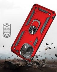 Xiaomi Mi 11 Lite Kılıf Vega Tank Sert Yüzüklü Standlı Zırh Koruma Kapak