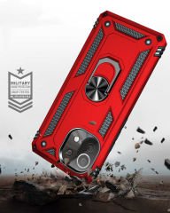 Xiaomi Mi 11 Lite Kılıf Vega Tank Sert Yüzüklü Standlı Zırh Koruma Kapak