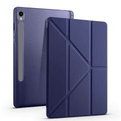 Samsung Galaxy Tab S9 Kılıf Tri Folding Kalem Bölmeli Standlı Kılıf