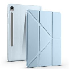 Samsung Galaxy Tab S9 Kılıf Tri Folding Kalem Bölmeli Standlı Kılıf
