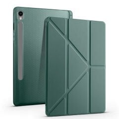 Samsung Galaxy Tab S9 Kılıf Tri Folding Kalem Bölmeli Standlı Kılıf