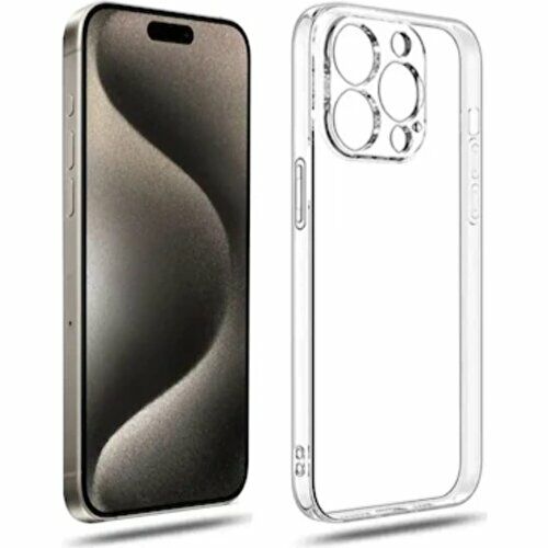 iphone 15 Pro Max Kamera Korumalı Şeffaf Yumuşak Süper Silikon
