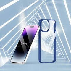 iPhone 14 Pro Kılıf Kamera Çıkıntılı Arkası Şeffaf Köşeleri Parlak Renkli Işlemeli Flora Kapak