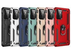 Samsung Galaxy A72 Kılıf Vega Tank Sert Yüzüklü Standlı Zırh Koruma Kapak