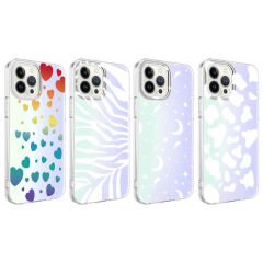 iPhone 13 Pro Kılıf M-Blue Desenli Kapak