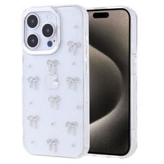 iPhone 15 Pro Kılıf Airbag Tasarımlı Simli Şeffaf Kutup Kapak