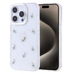 iPhone 15 Pro Kılıf Airbag Tasarımlı Simli Şeffaf Kutup Kapak