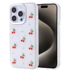 iPhone 15 Pro Kılıf Airbag Tasarımlı Simli Şeffaf Kutup Kapak