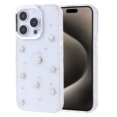 iPhone 15 Pro Kılıf Airbag Tasarımlı Simli Şeffaf Kutup Kapak