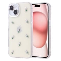 iPhone 15 Kılıf Airbag Tasarımlı Simli Şeffaf Kutup Kapak