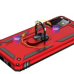 Samsung Galaxy A52 Kılıf Vega Tank Sert Yüzüklü Standlı Zırh Koruma Kapak