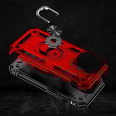 iPhone 14 Pro Kılıf Vega Tank Sert Yüzüklü Standlı Zırh Koruma Kapak