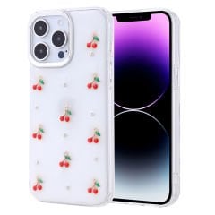 iPhone 14 Pro Max Kılıf Airbag Tasarımlı Simli Şeffaf Kutup Kapak