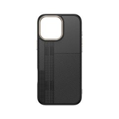 iPhone 16 Pro Max Kılıf Kablosuz Şarj Özellikli Karbon Fiber Görünümlü Antina Kapak