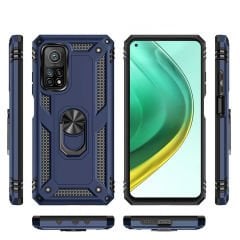 Xiaomi Mi 10T 5G Kılıf Vega Tank Sert Yüzüklü Standlı Zırh Koruma Kapak