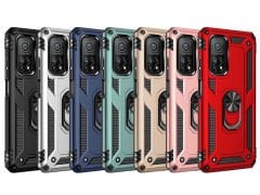 Xiaomi Mi 10T 5G Kılıf Vega Tank Sert Yüzüklü Standlı Zırh Koruma Kapak