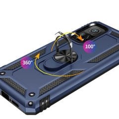 Xiaomi Mi 10T 5G Kılıf Vega Tank Sert Yüzüklü Standlı Zırh Koruma Kapak