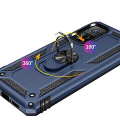 Xiaomi Mi 10T 5G Kılıf Vega Tank Sert Yüzüklü Standlı Zırh Koruma Kapak