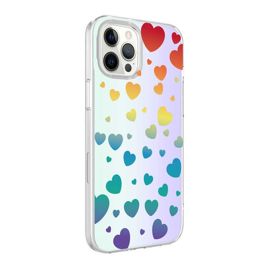 iPhone 12 Pro Kılıf M-Blue Desenli Kapak