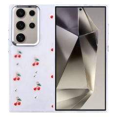 Samsung Galaxy S24 Ultra Kılıf Airbag Tasarımlı Simli Şeffaf Kutup Kapak