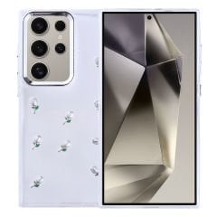 Samsung Galaxy S24 Ultra Kılıf Airbag Tasarımlı Simli Şeffaf Kutup Kapak