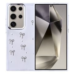 Samsung Galaxy S24 Ultra Kılıf Airbag Tasarımlı Simli Şeffaf Kutup Kapak