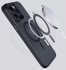 iPhone 14 Pro Kılıf Wireless Şarj Özellikli Hibrit Magsafe Kapak