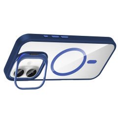 iPhone 16 Kılıf Standlı ve Kamera Lens Hediyeli Kablosuz Şarj Özellikli Etro Kapak