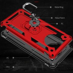 Xiaomi Redmi Note 9 Pro 5G Kılıf Vega Tank Sert Yüzüklü Standlı Zırh Koruma Kapak