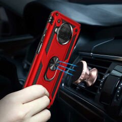 Xiaomi Redmi Note 9 Pro 5G Kılıf Vega Tank Sert Yüzüklü Standlı Zırh Koruma Kapak