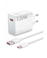 Xiaomi Samsung Uyumlu 120W Süper Turbo Hızlı Type-C 5A Kablo Şarj Aleti