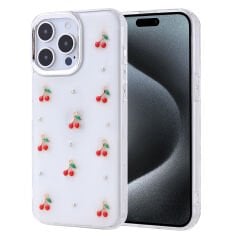 iPhone 15 Pro Max Kılıf Airbag Tasarımlı Simli Şeffaf Kutup Kapak