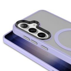 Samsung Galaxy S24 Kılıf Sert PC Arka Yüzey Wireless Şarj Özellikli Flet Magsafe Kapak