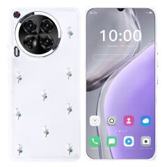 Tecno Camon 30 5G Kılıf Airbag Tasarımlı Simli Şeffaf Kutup Kapak