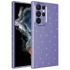 Samsung Galaxy S22 Ultra Kılıf Kamera Korumalı Simli Lüks Koton Kapak