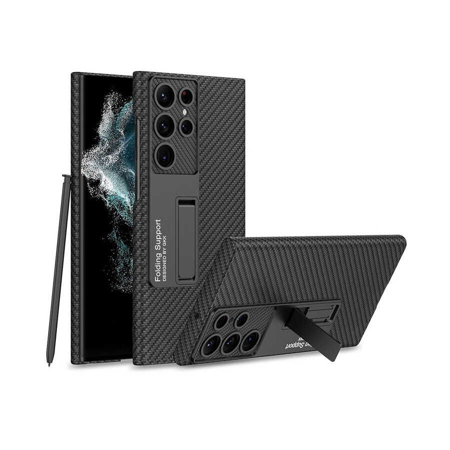 Samsung Galaxy S23 Ultra Kılıf Kıpta Standlı Kapak