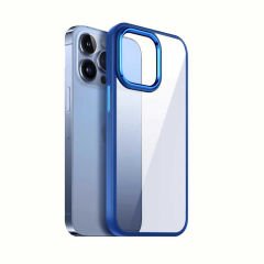 iPhone 12 Pro Kılıf Renkli Silikon Kenarlı Krom Kapak