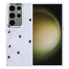 Samsung Galaxy S25 Ultra Kılıf Airbag Tasarımlı Simli Şeffaf Kutup Kapak