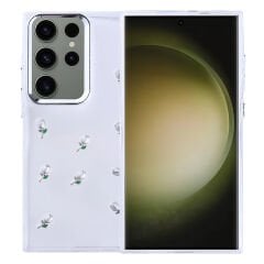 Samsung Galaxy S25 Ultra Kılıf Airbag Tasarımlı Simli Şeffaf Kutup Kapak