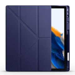Samsung Galaxy Tab A8 10.5 SM-X200 (2021) Kılıf Zore Tri Folding Kalem Bölmeli Standlı Kılıf
