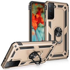 Samsung Galaxy S21 Kılıf Vega Tank Sert Yüzüklü Standlı Zırh Koruma Kapak