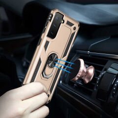 Samsung Galaxy S21 Kılıf Vega Tank Sert Yüzüklü Standlı Zırh Koruma Kapak