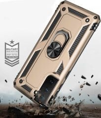 Samsung Galaxy S21 Kılıf Vega Tank Sert Yüzüklü Standlı Zırh Koruma Kapak