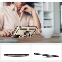 Samsung Galaxy S21 Kılıf Vega Tank Sert Yüzüklü Standlı Zırh Koruma Kapak