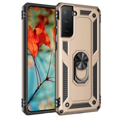 Samsung Galaxy S21 Kılıf Vega Tank Sert Yüzüklü Standlı Zırh Koruma Kapak