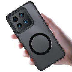 Xiaomi Mi 14 Kılıf Sert PC Arka Yüzey Wireless Şarj Özellikli Flet Magsafe Kapak