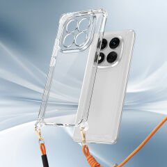 Xiaomi Redmi Note 14 Pro 5G Kılıf Airbagli Takılabilir Askı Aparatlı Snap Silikon Kapak