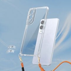 Samsung Galaxy S25 Edge Kılıf Airbagli Takılabilir Askı Aparatlı Snap Silikon Kapak